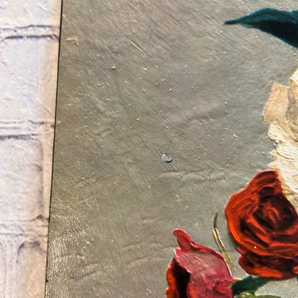 VINTAGE 1960’S FLORAL ROSES LITHO ART PRINT SIGNED BY NINETTA 12”x24” - Picture 6 of 7